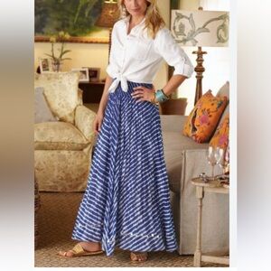 Soft Surroundings Tie Dye Peasant Maxi Skirt Sz Medium